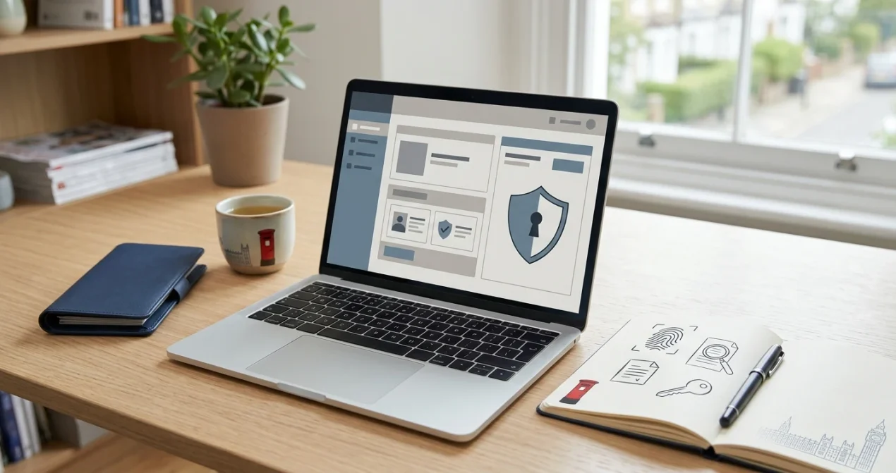 Editorial illustration of preparing information for an online casino account setup